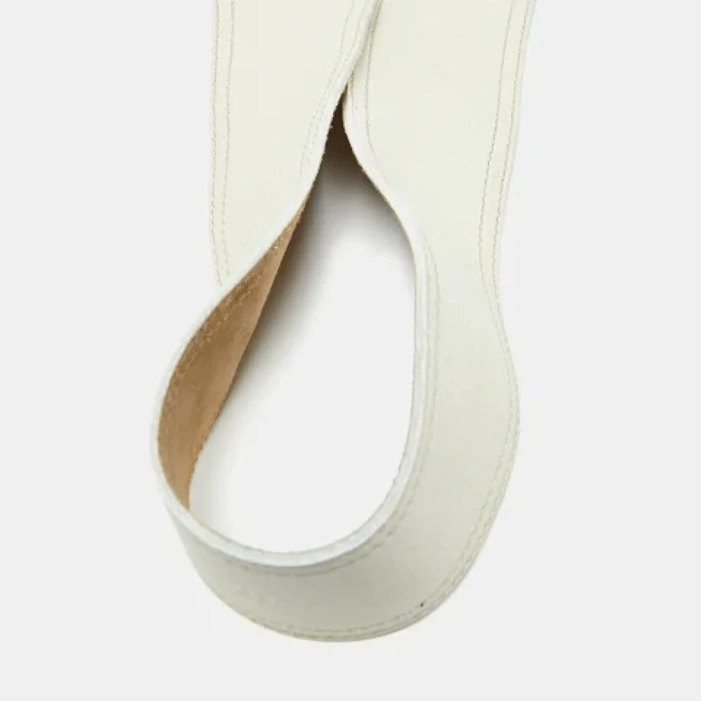 Miu Pre-owned Leather belts White Dames