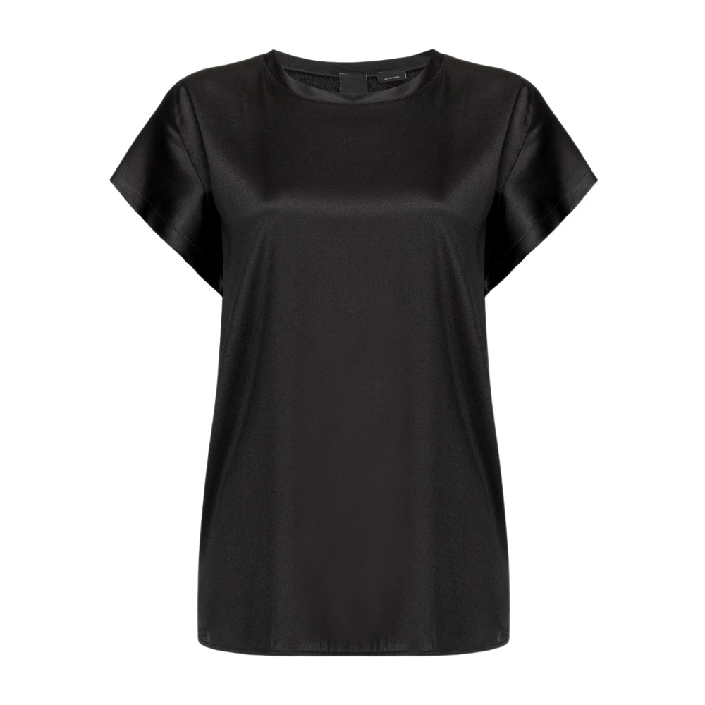 Pinko Elegant Satin Stretch Farida Top Black Dames