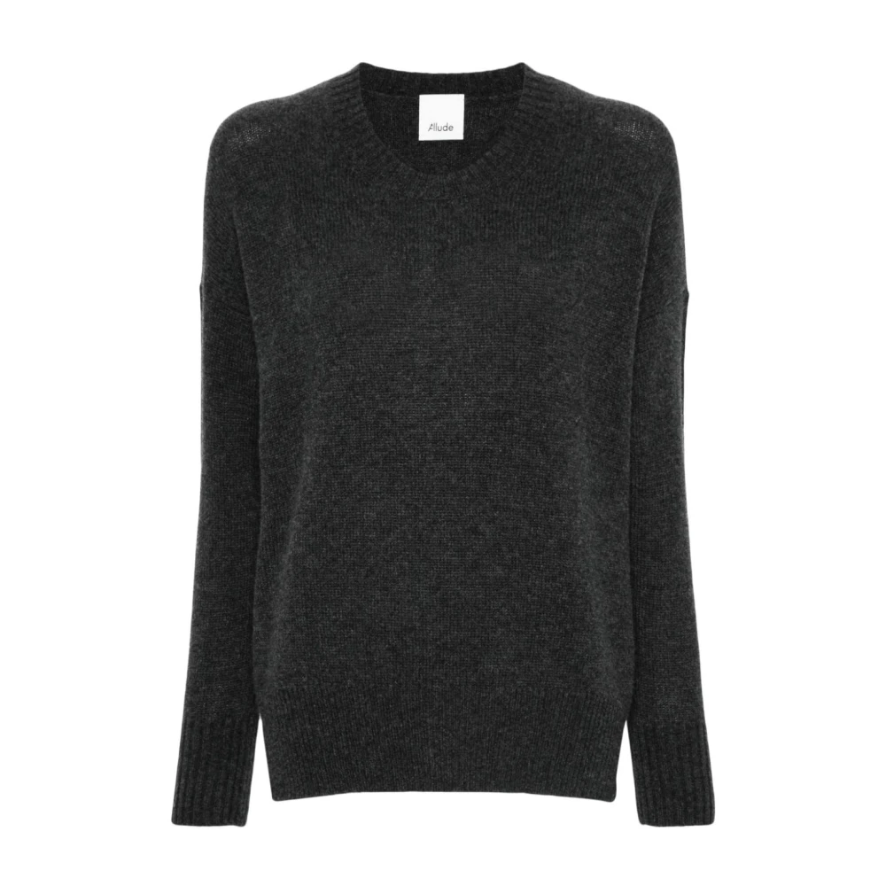 Allude Plat Gebreide Trui Gray Dames