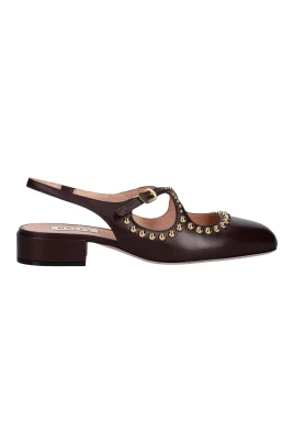 30mm Pumps i läder med nitar