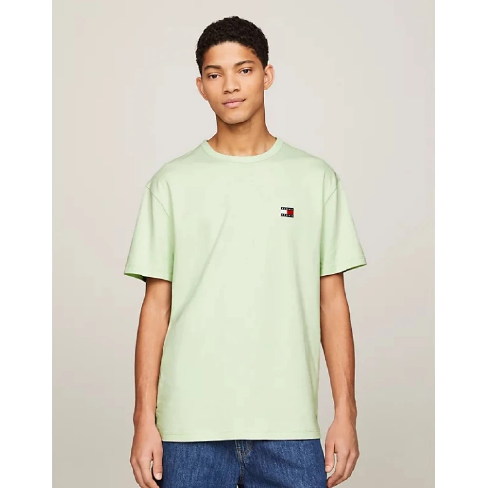 Tommy Jeans T-Shirt- TJM REG Badge TEE EXT Green Heren