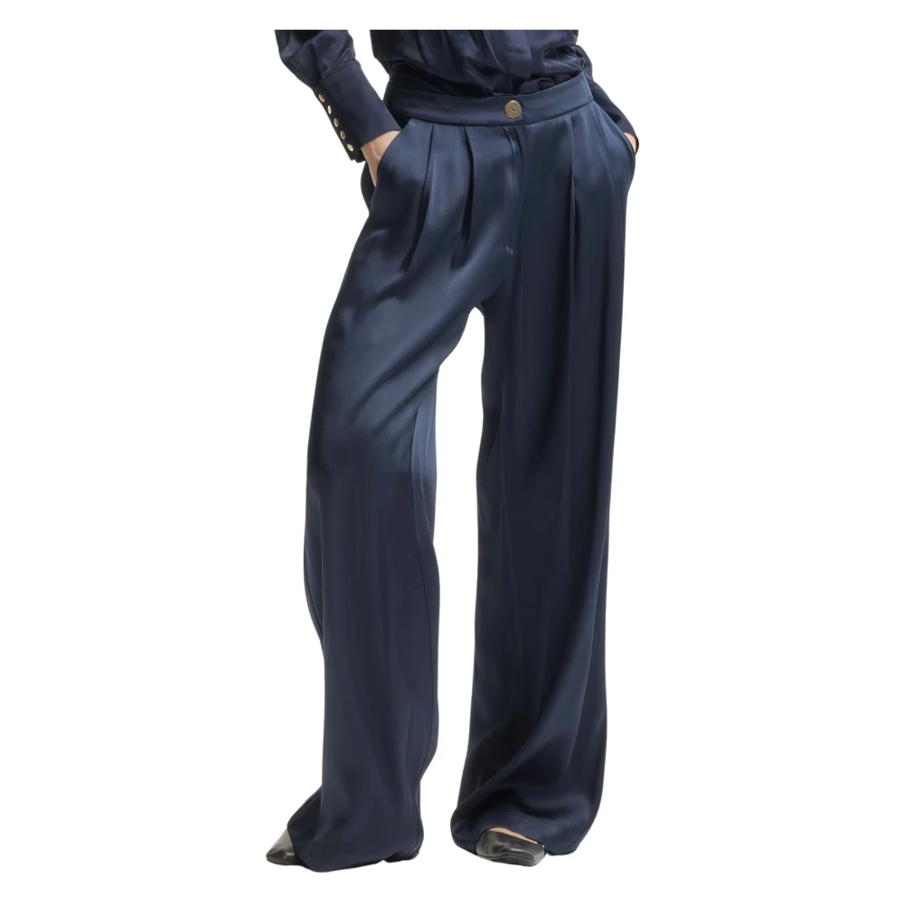 Kocca Elegante broek met plooien Blue Dames