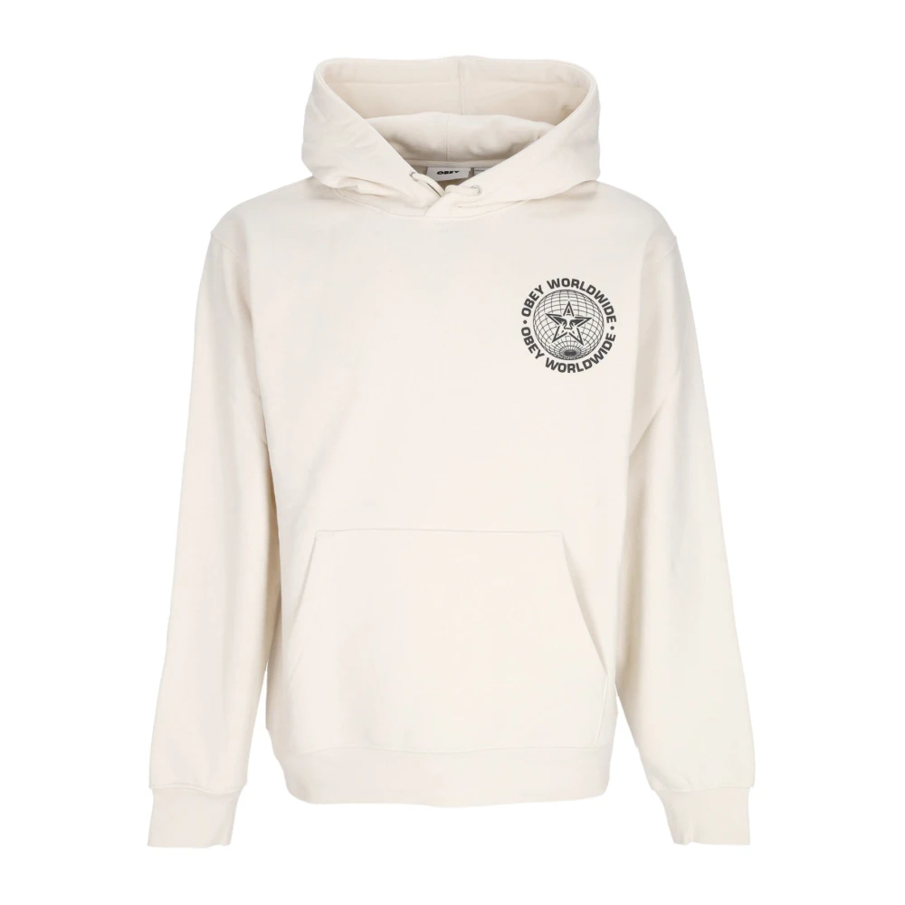 Obey Premium Hoodie Worldwide Globe Beige Heren