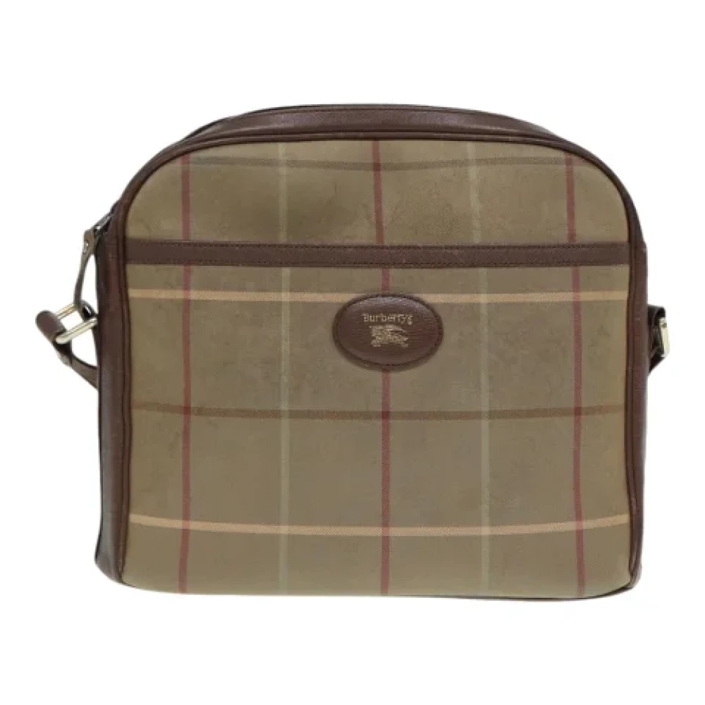 Burberry Vintage Pre-owned Canvas shoulder-bags Brown Dames