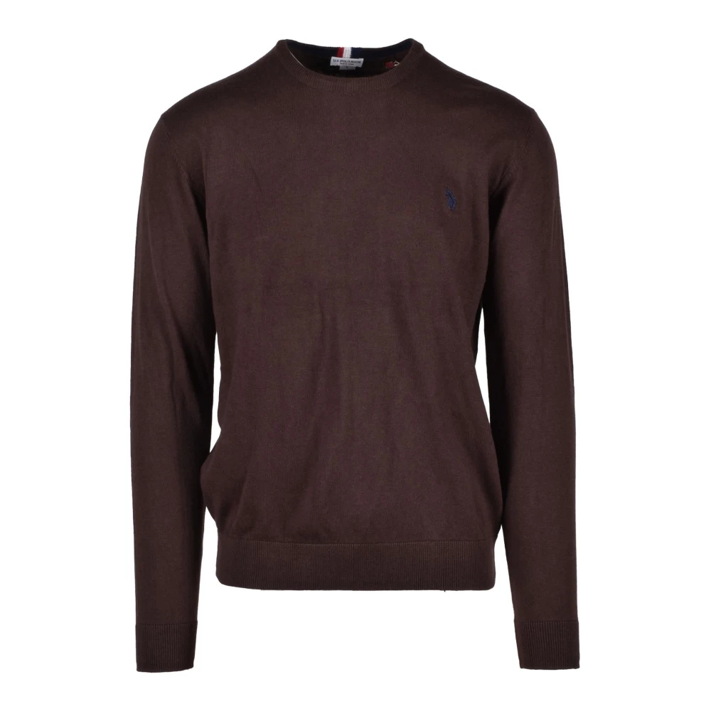 U.s. Polo Assn. Katoen Kasjmier Gebreide Trui Brown Heren