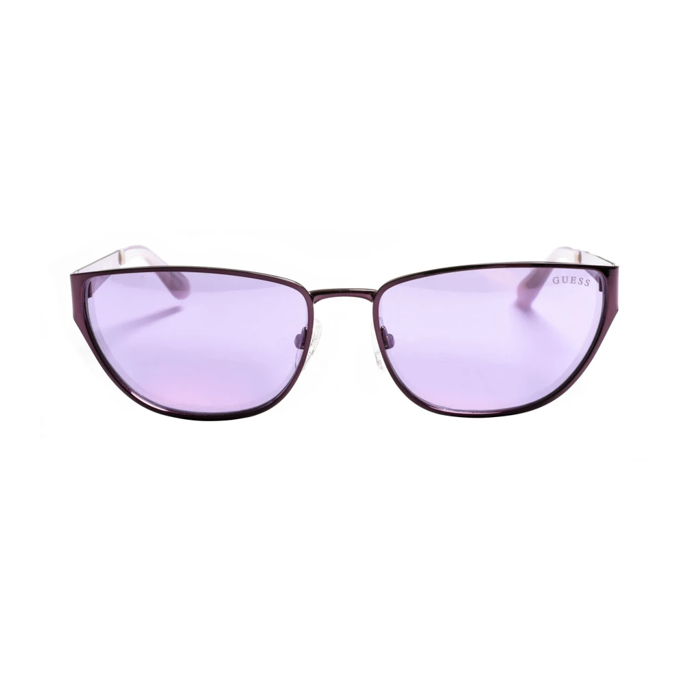 Guess Women's Purple Rectangular Metal Sunglasses - Sunglasses - One Size - Accessories