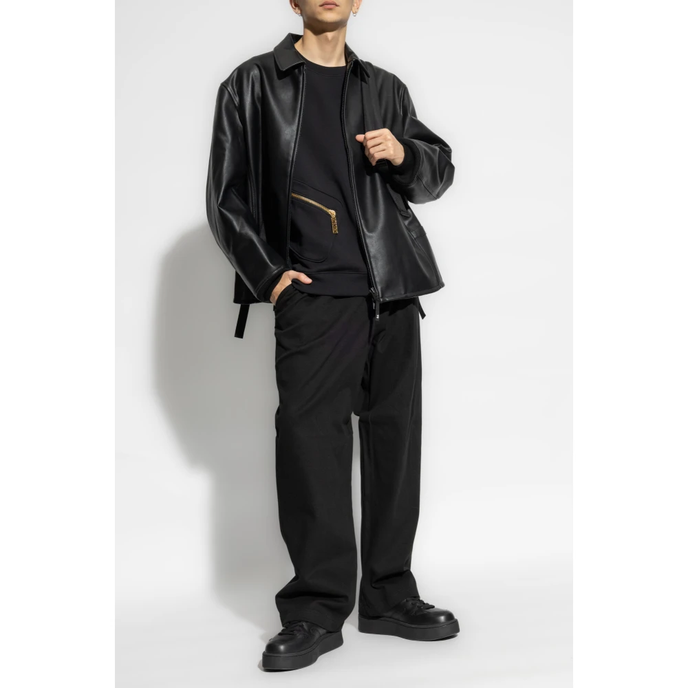 Moschino Wijde broek Black Heren