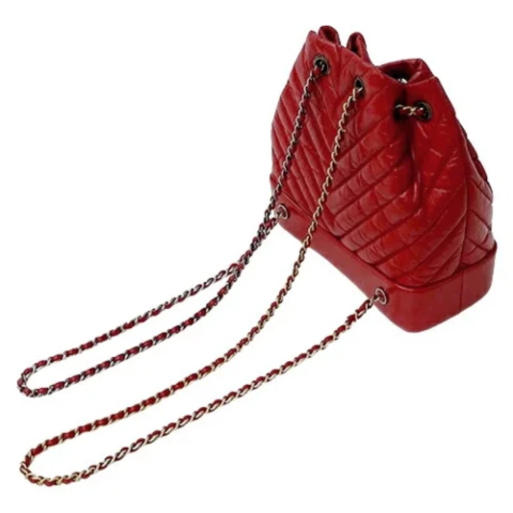 Chanel Vintage Pre-owned Fabric shoulder-bags Red Dames