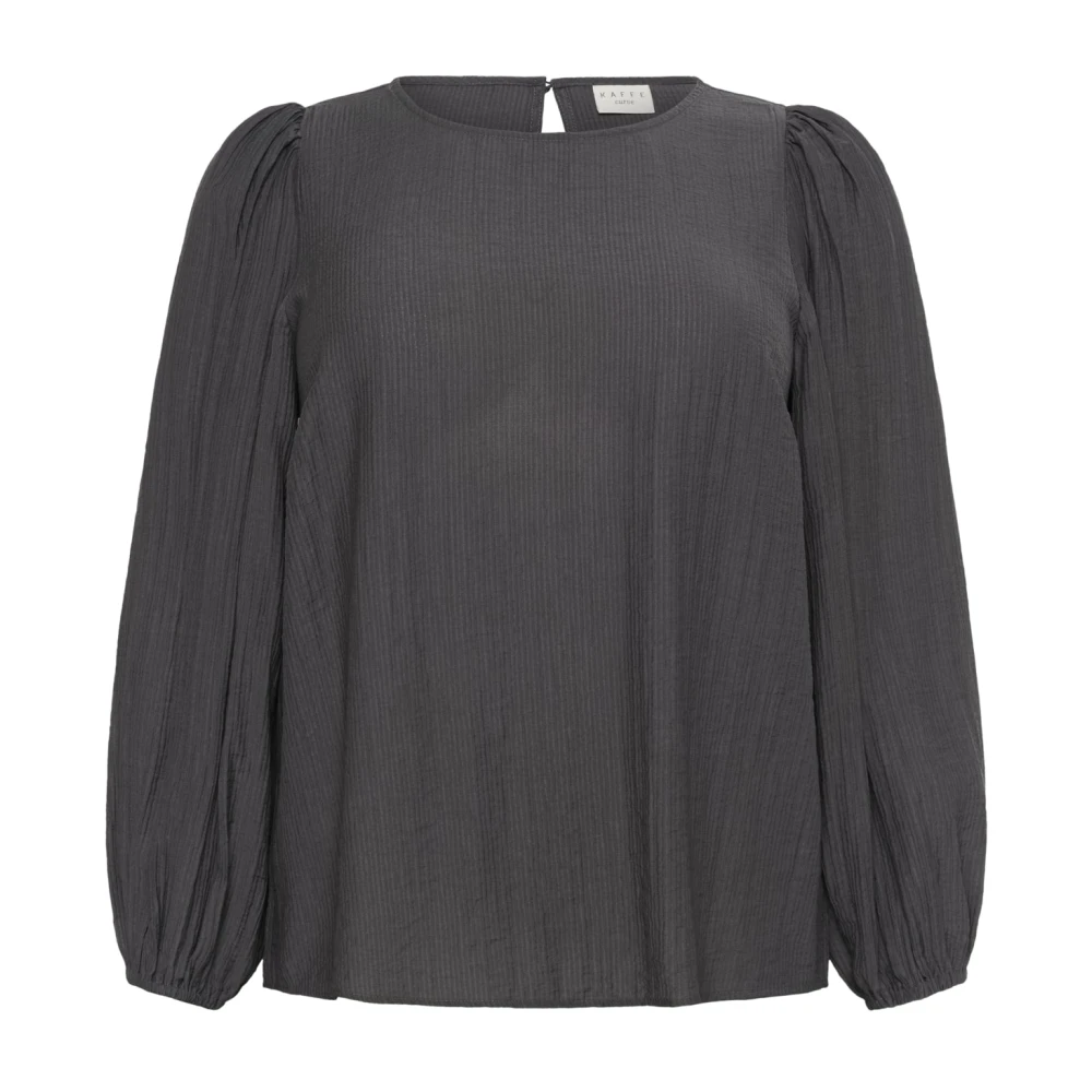 Kaffe Curve Women's Black Feminine Oyster Blouse - Blouses - Xl - Blouses & Shirts