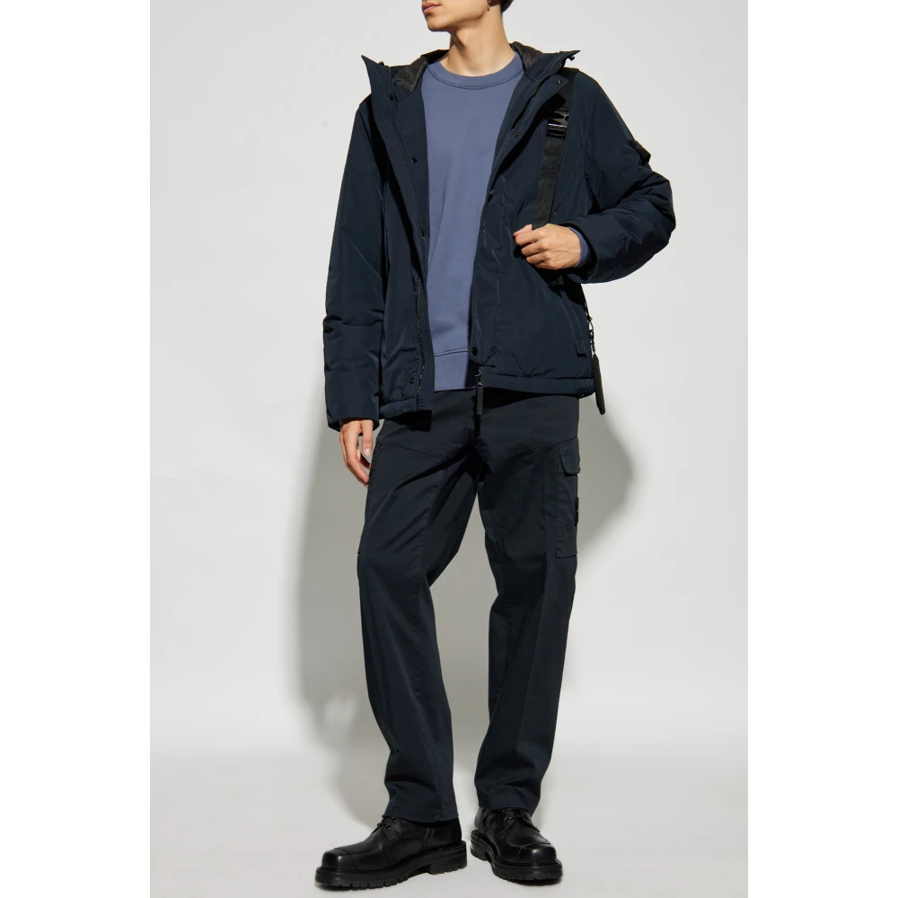 Stone Island Broek met Logo Blue Heren