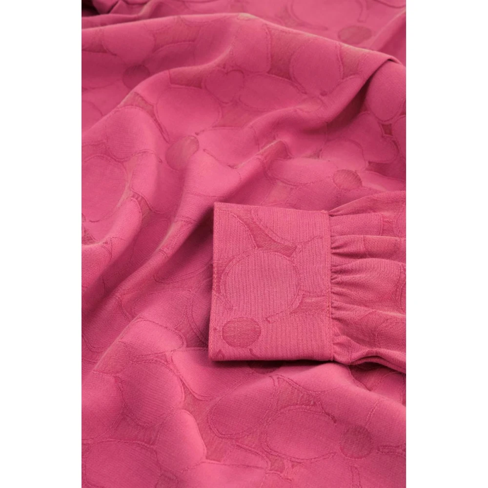 Fabienne Chapot Blouse met klassieke kraag en bloemenprint Pink Dames