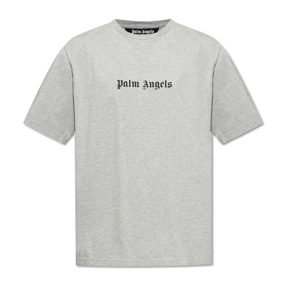 Palm Angels T-shirt met print Gray Heren