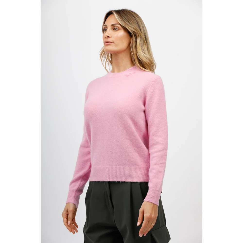 MC2 Saint Barth Sorbonne Ronde Hals Shirt Pink Dames