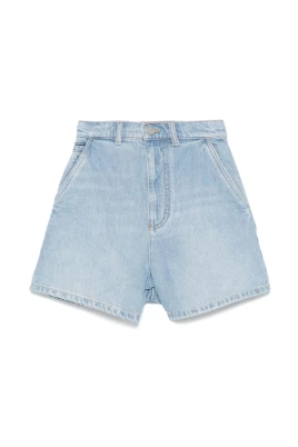 Klarblå Shorts med Logopatch
