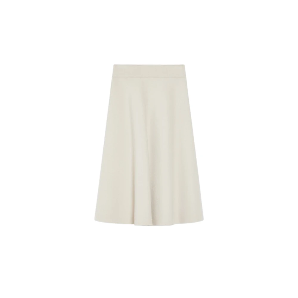 Max Mara Luxe wollen rok met uitlopende silhouet Beige Dames