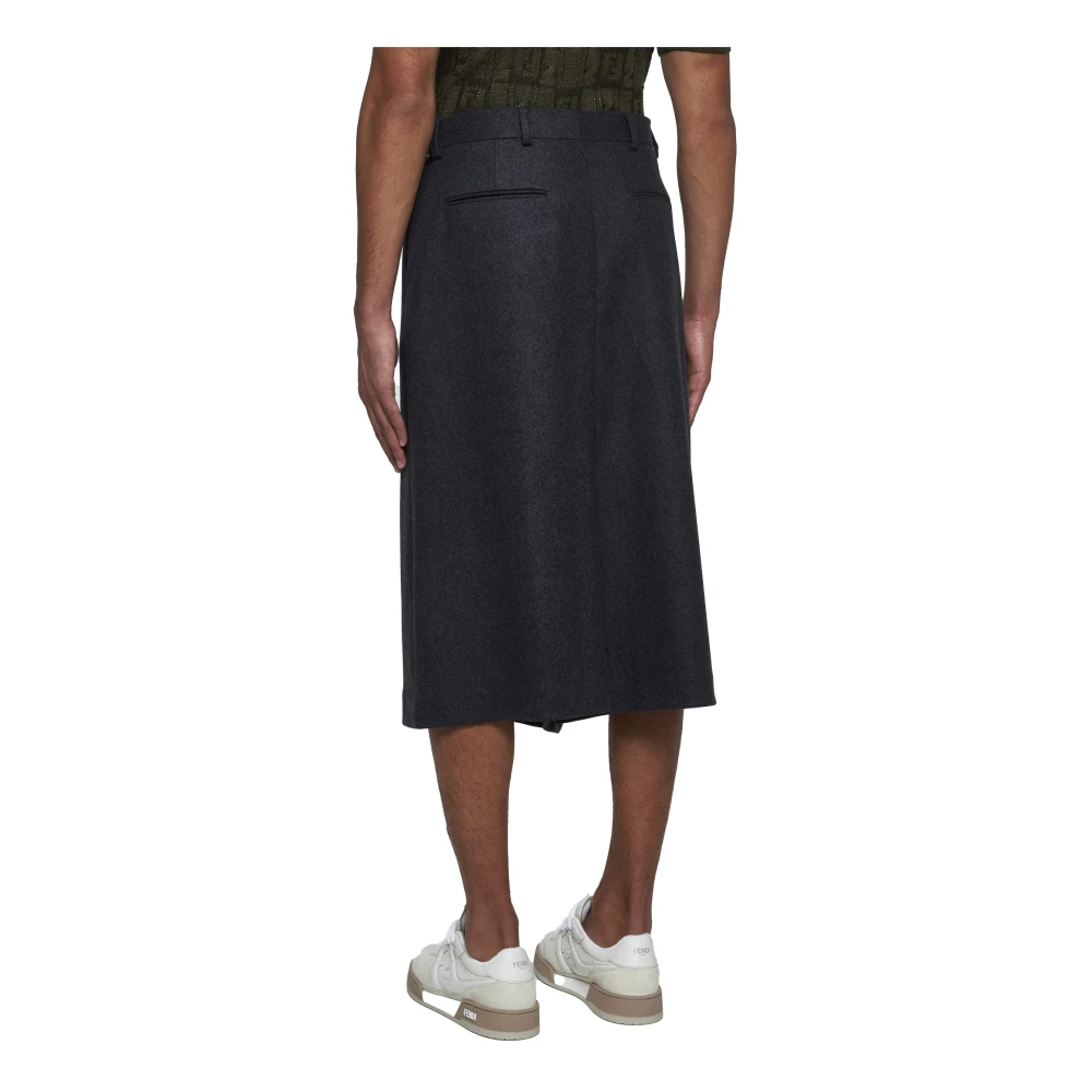 Fendi Stijlvolle Shorts voor Mannen Gray Heren