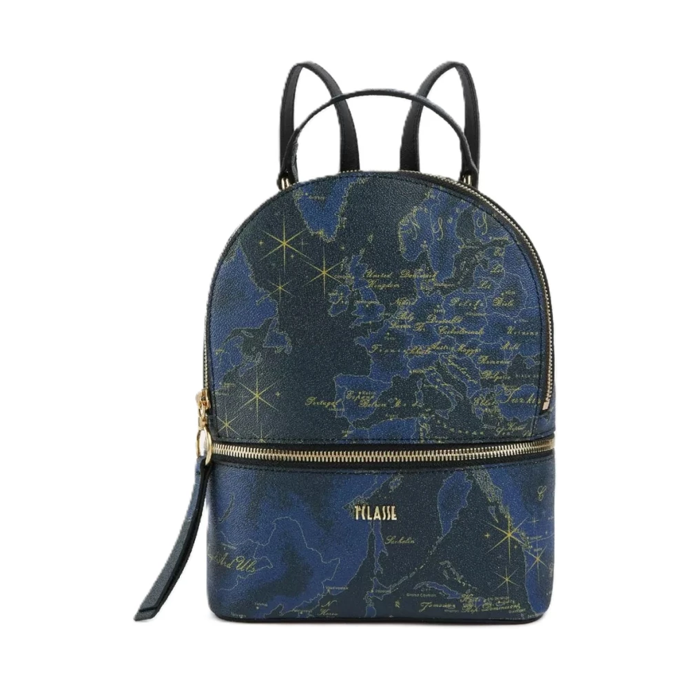 Alviero Martini 1a Classe Midnight Blue Geo Line Rugzak Blue Dames