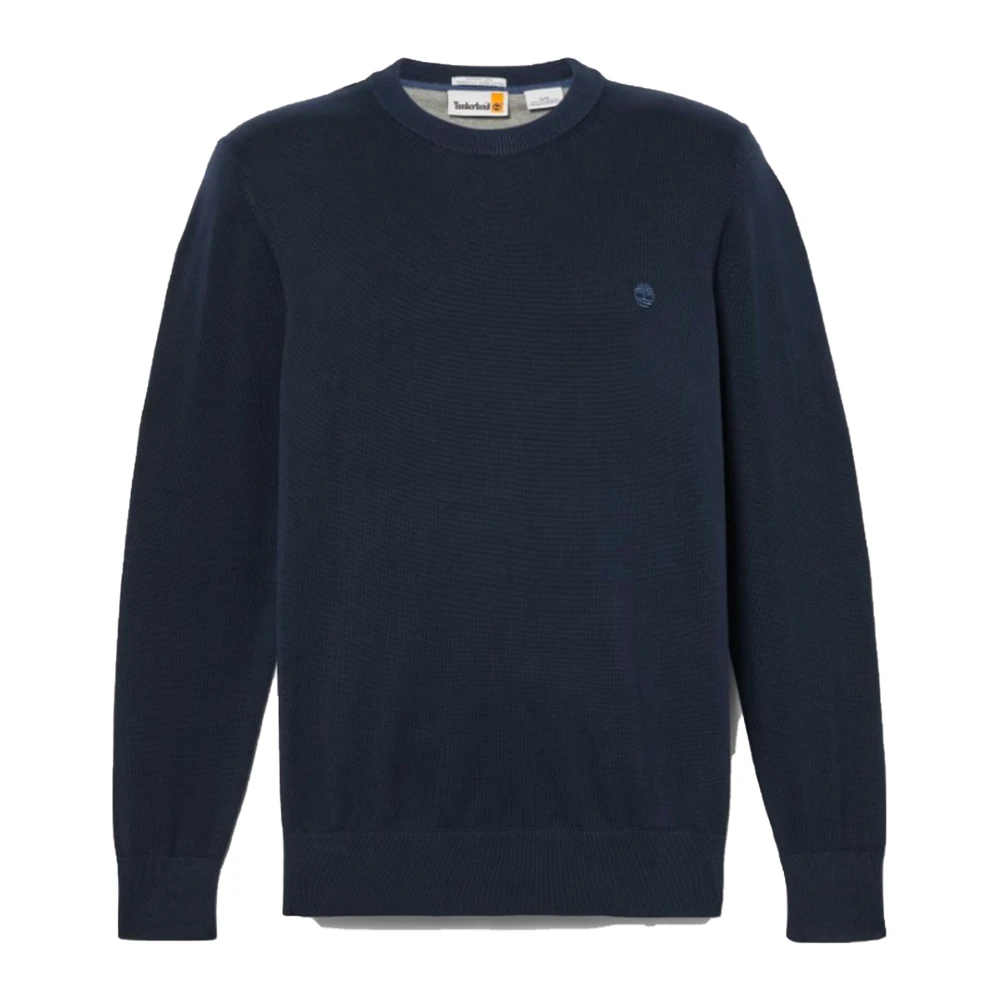 Timberland Geborduurde Crewneck Sweater Blue Heren