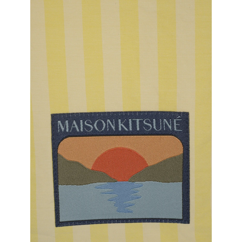 Maison Kitsuné Lichtgele Resortshirt Multicolor Heren