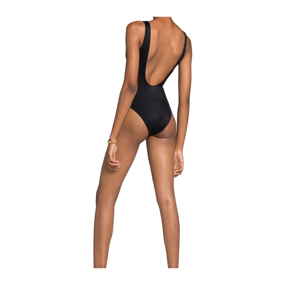 Roberto Cavalli Monogram Badpak met Lage Rug Black Dames
