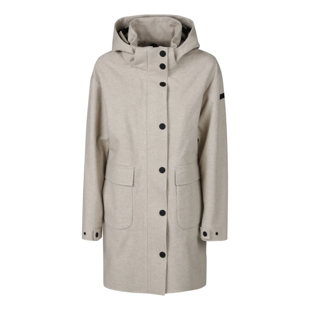 RRD Shell Parka Jas met Wollen Mix Beige Dames