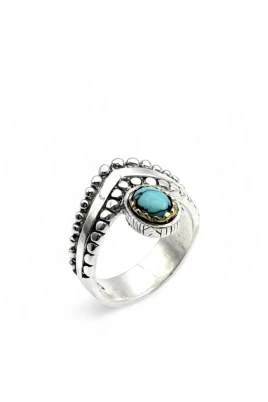925 Silver Turkos Onyx Ring