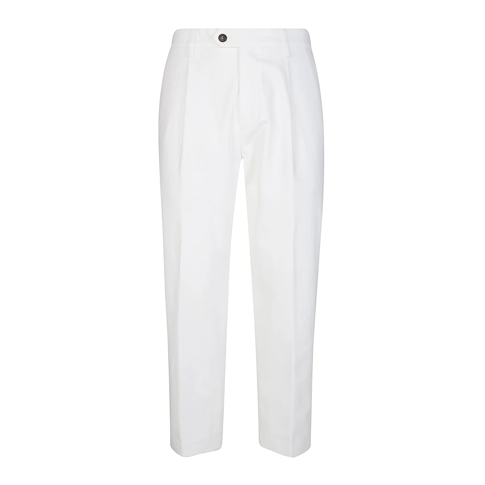 Eleventy Men's White Over Pences Trousers - Chinos - W34 - Trousers