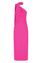 fuchsia-one-sleeve-dress-with-slanted-neckline