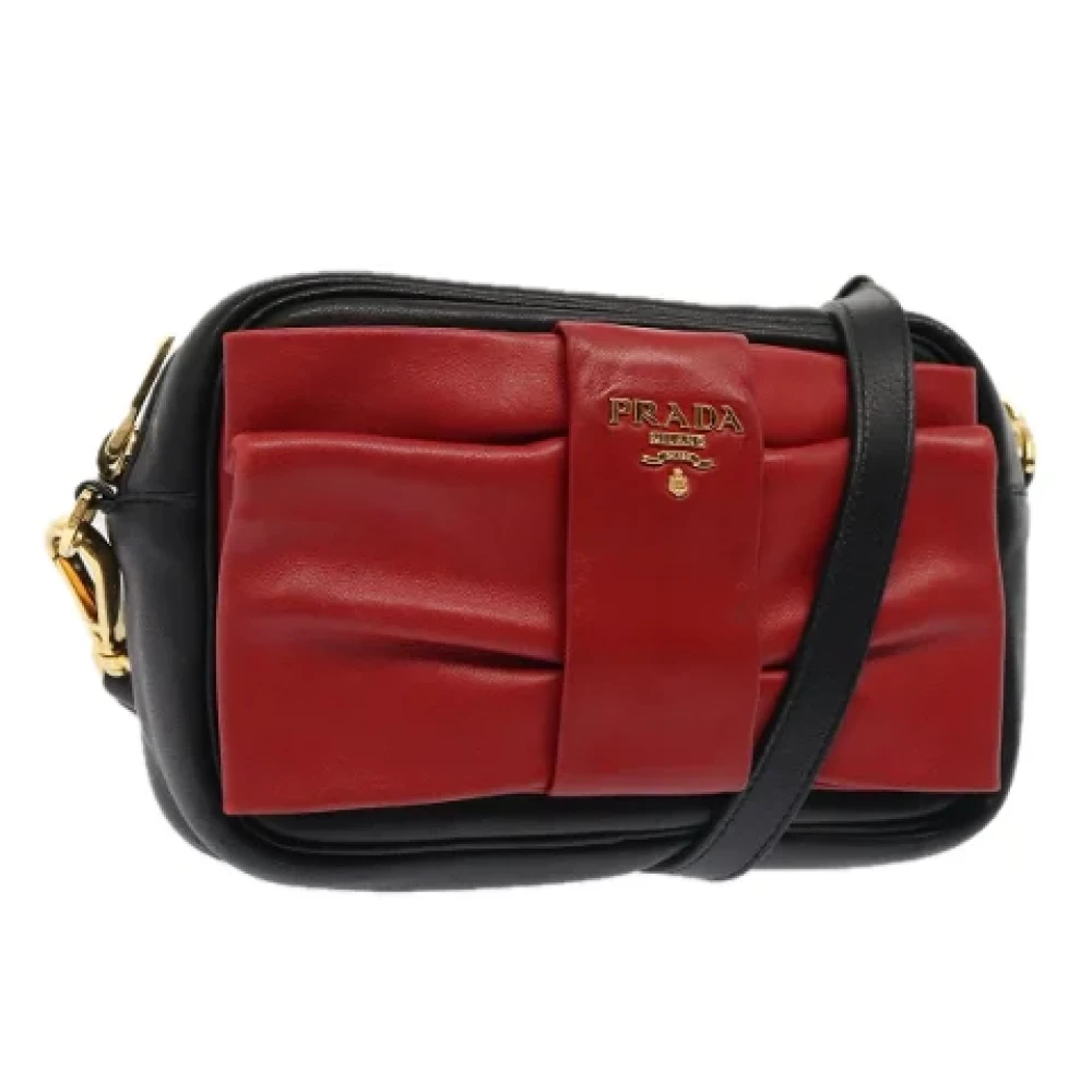 Prada Vintage Pre-owned Leather prada-bags Red Dames