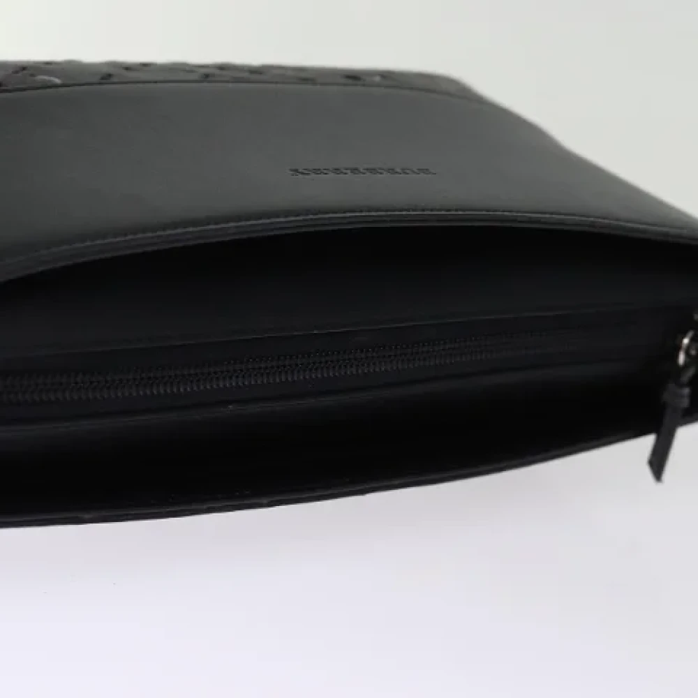 Burberry Vintage Pre-owned Leather handbags Black Dames