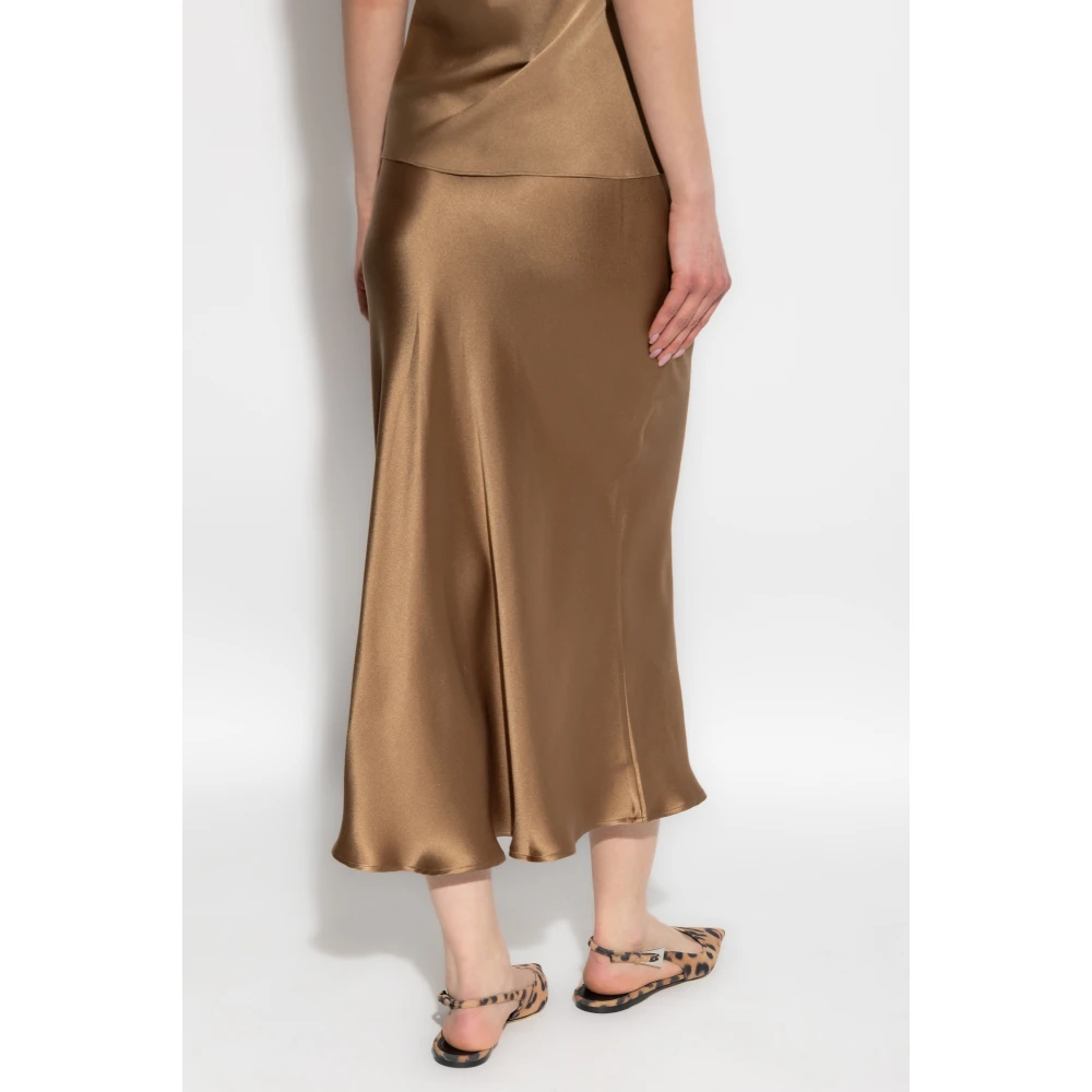 Anine Bing Zijden rok 'Bar' Green Dames
