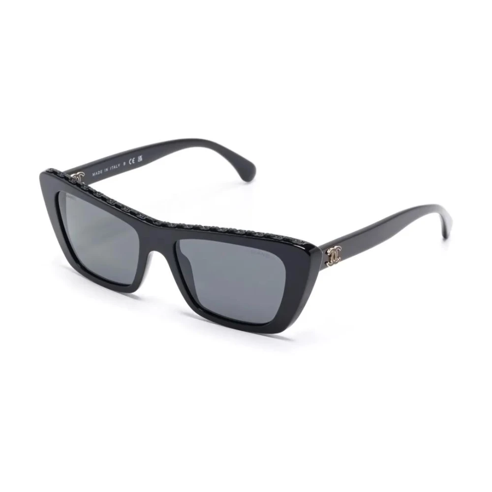Chanel Women's Black Ch5540 Butterfly Sunglasses - Sunglasses - 54 Mm - Accessories