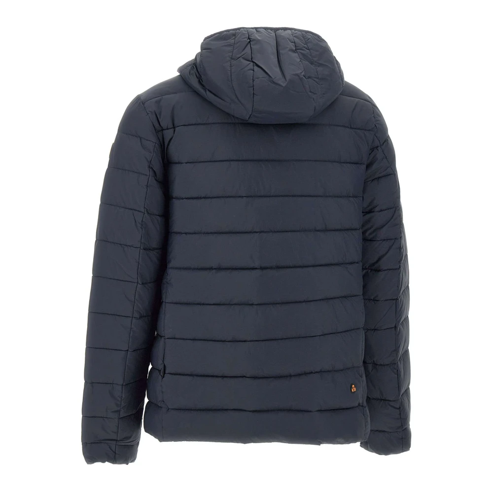 Save The Duck Blauw-zwarte donsjas met capuchon Blue Heren