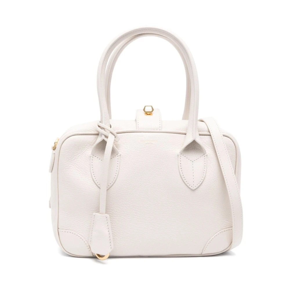 Golden Goose , Handbags, Female, Beige, One Size, Cream Handbag With Top Zip
