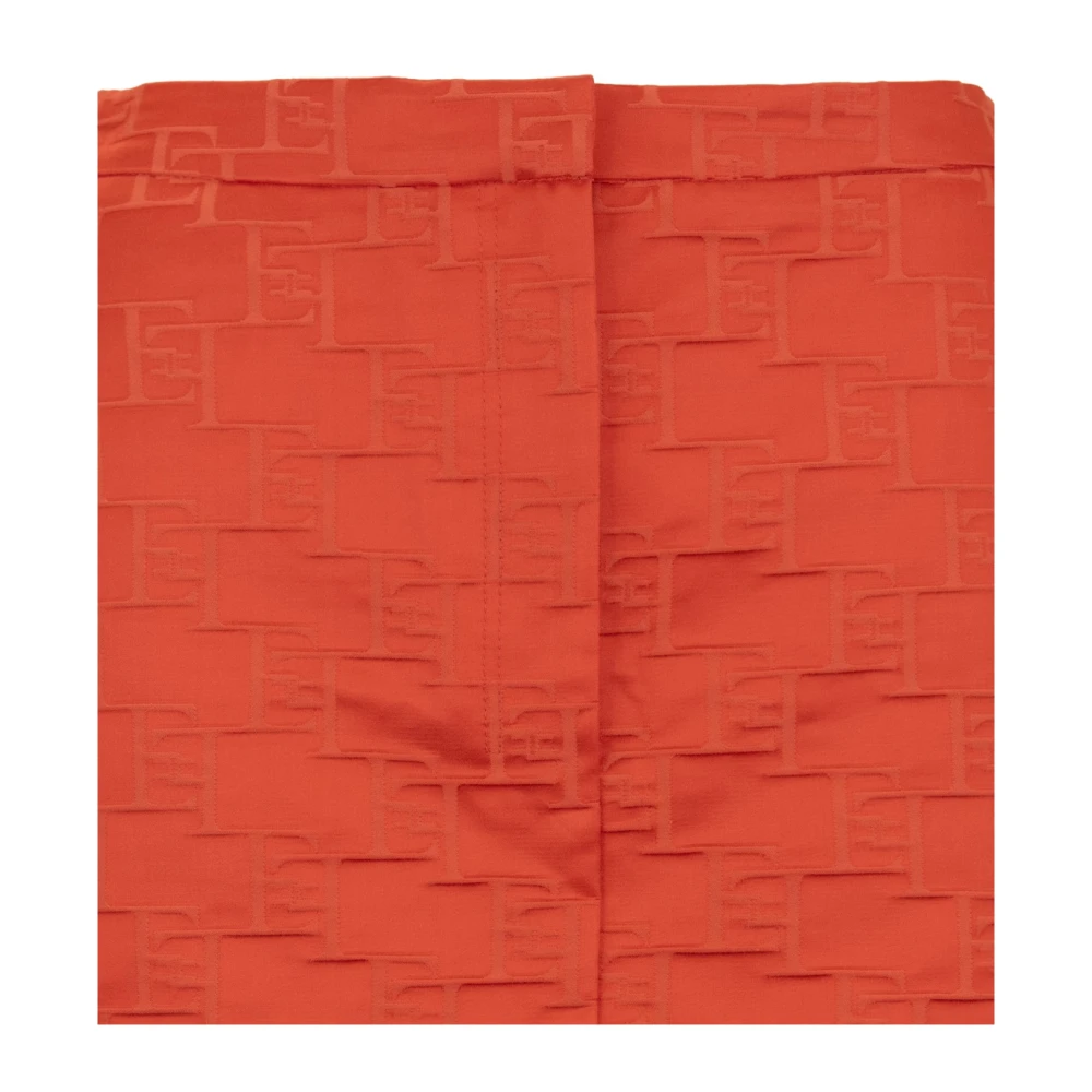 Elisabetta Franchi Korte Rok Rits Haak Knoop Orange Dames
