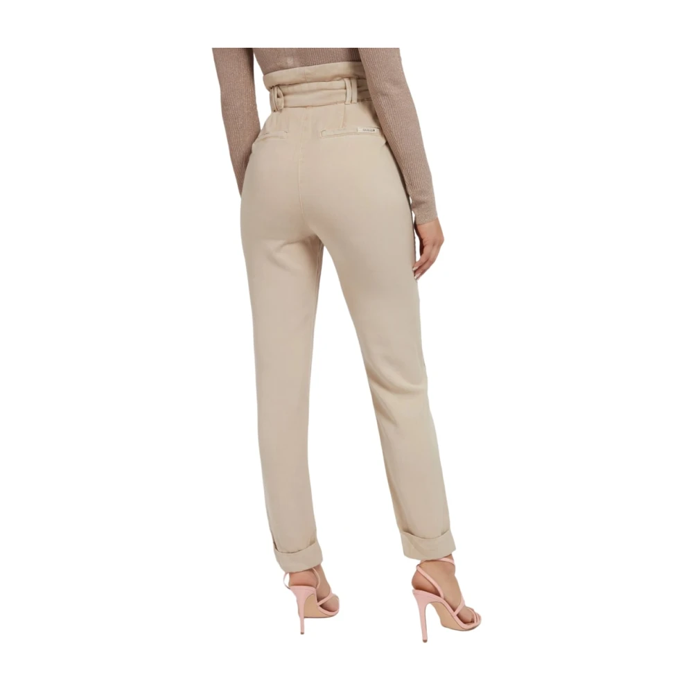 Guess Stijlvolle Broeken voor Mannen en Vrouwen Beige Dames