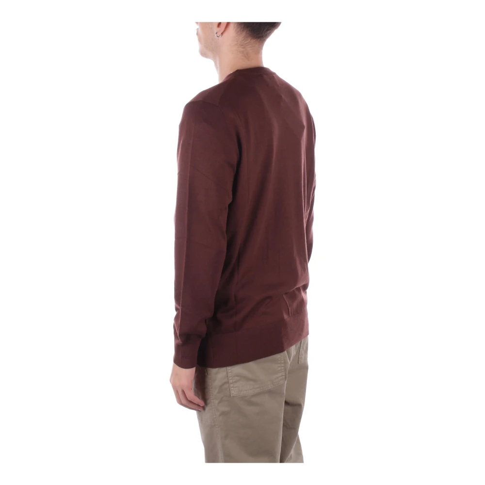 Saint Barth Bruine Logo Sweater Regular Fit Brown Heren