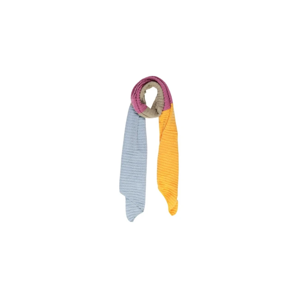 Pieces , Winter Scarves, Female, Multicolor, One Size, Structur New Block Long Scarf - Image 3