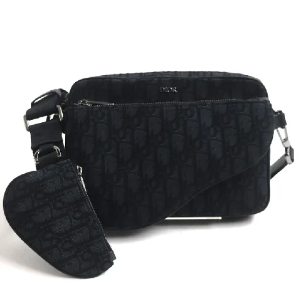 Dior Vintage Pre-owned Canvas dior-bags Black Heren