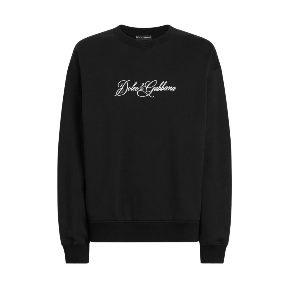 Dolce & Gabbana Cotton Sweatshirt With Logo - Male - Sweatshirts - Black - Xl - Sweatshirts & Hoodies