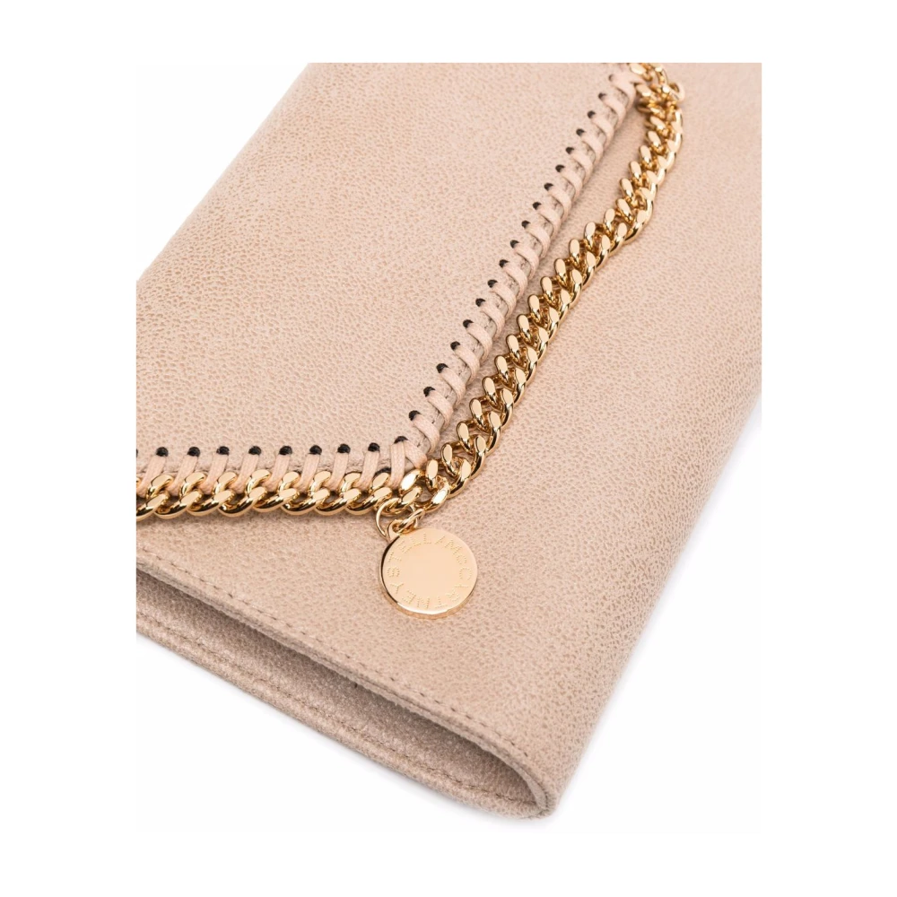 Stella Mccartney Veganistisch lederen ketting-link trim tas Beige Dames