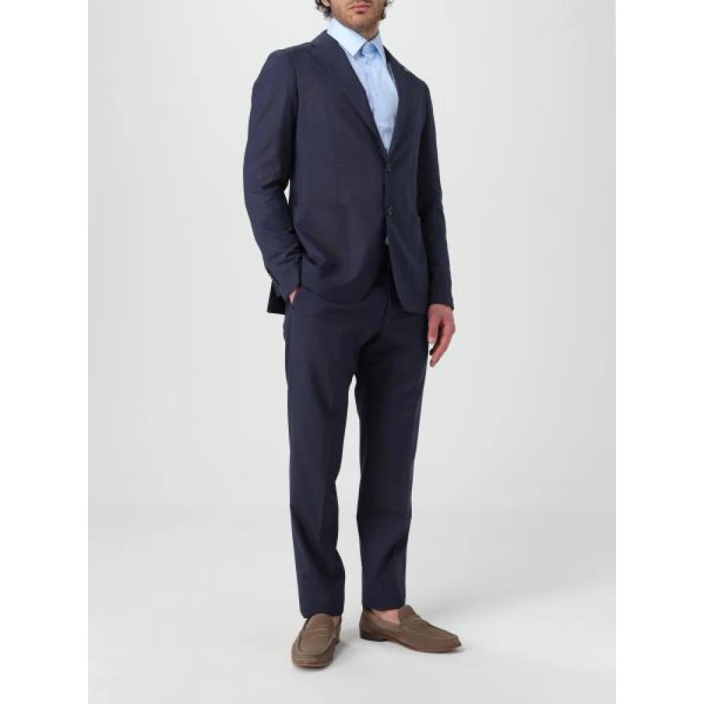 Tagliatore Single Breasted Suits Blue Heren