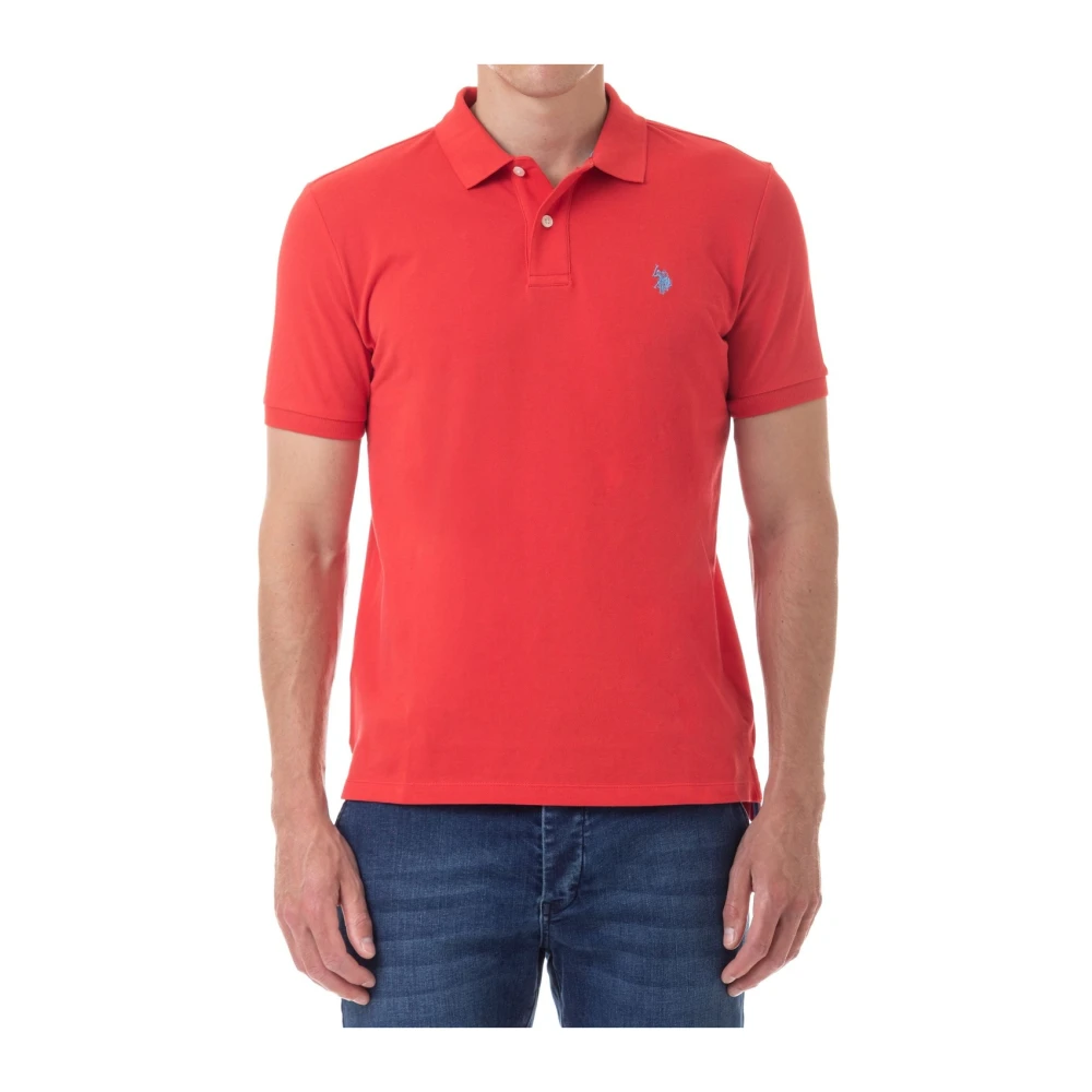 U.s. Polo Assn. Uomo Rosso Polo A Maniche Corte