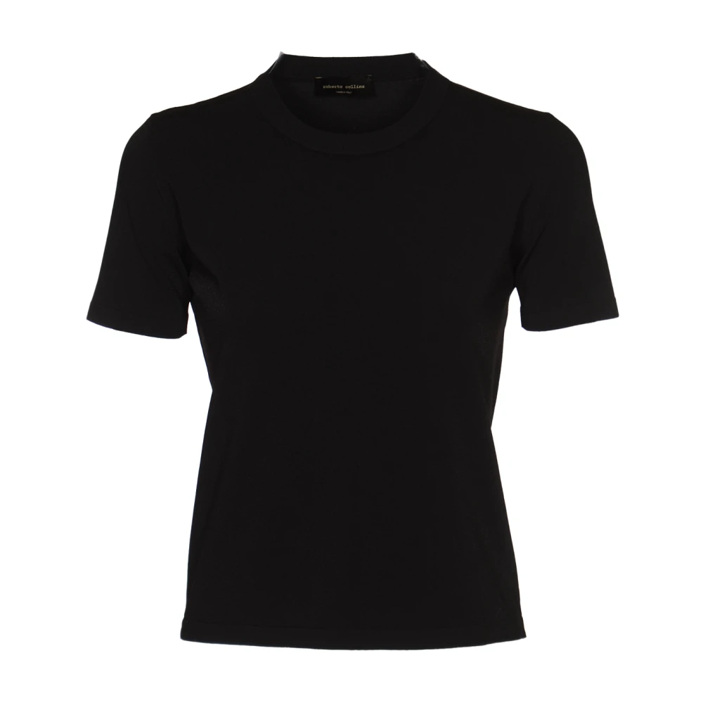Roberto Collina Zwarte T-shirts en Polos Collectie Black Dames