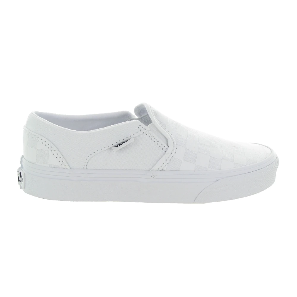 Vans Sneakers i Checkerboard-stil White, Dam