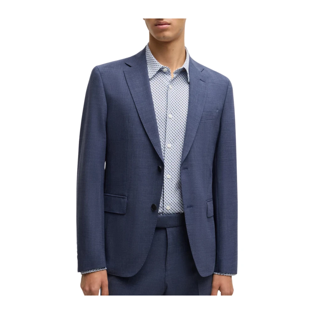 Boss Lichtblauw Stijlvol Shirt Blue Heren