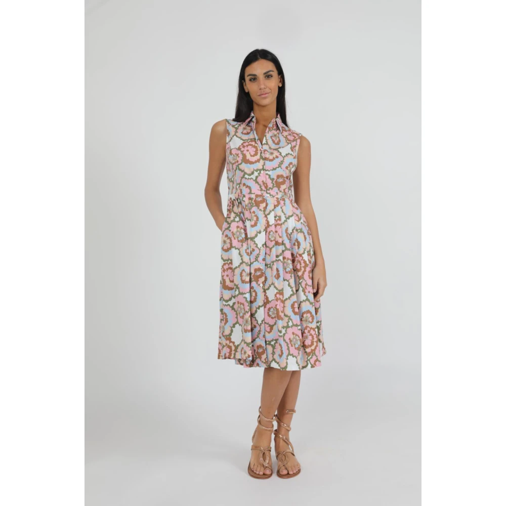 Caliban Elegante Jurk voor Vrouwen Multicolor Dames