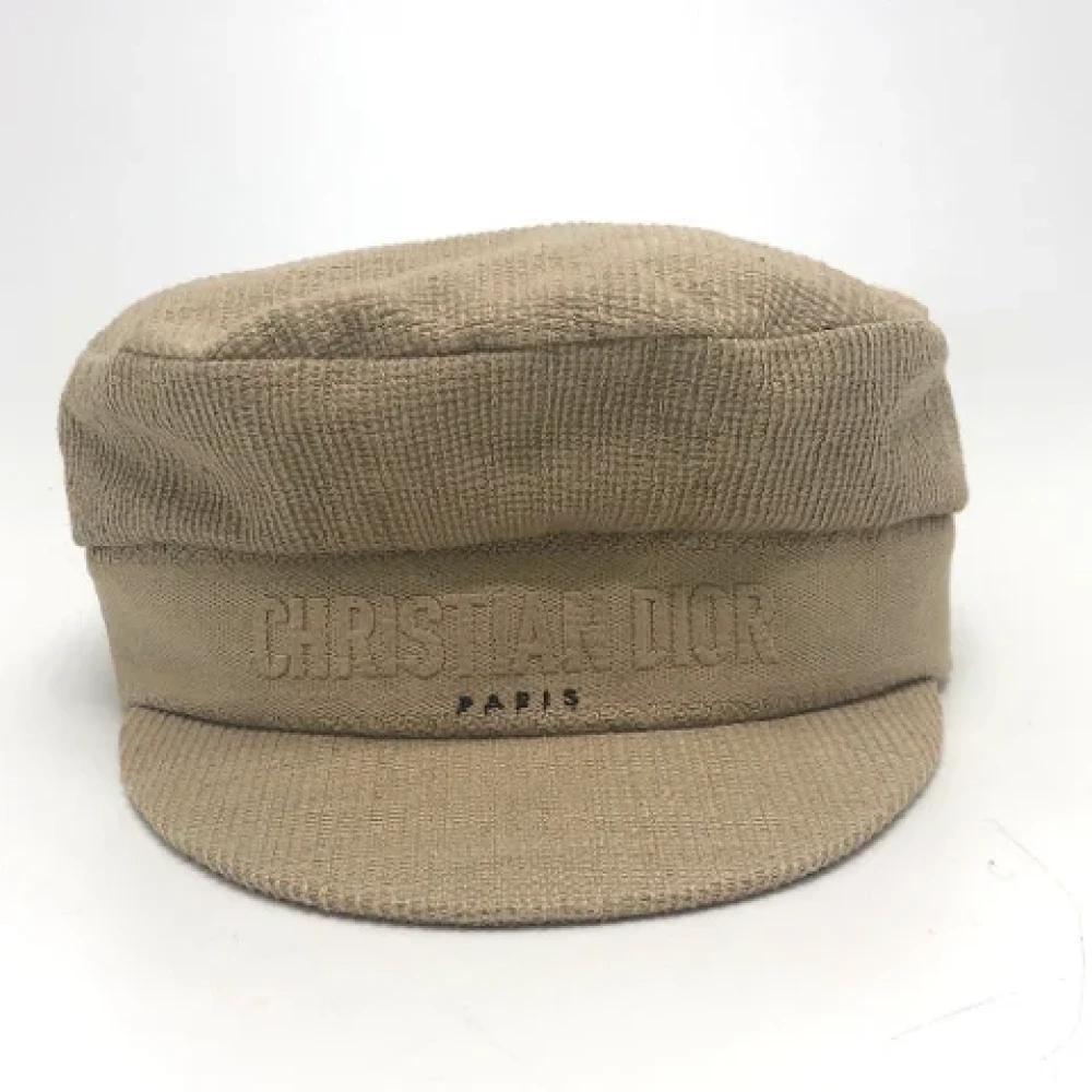 Dior Vintage Pre-owned Cotton hats Beige Dames