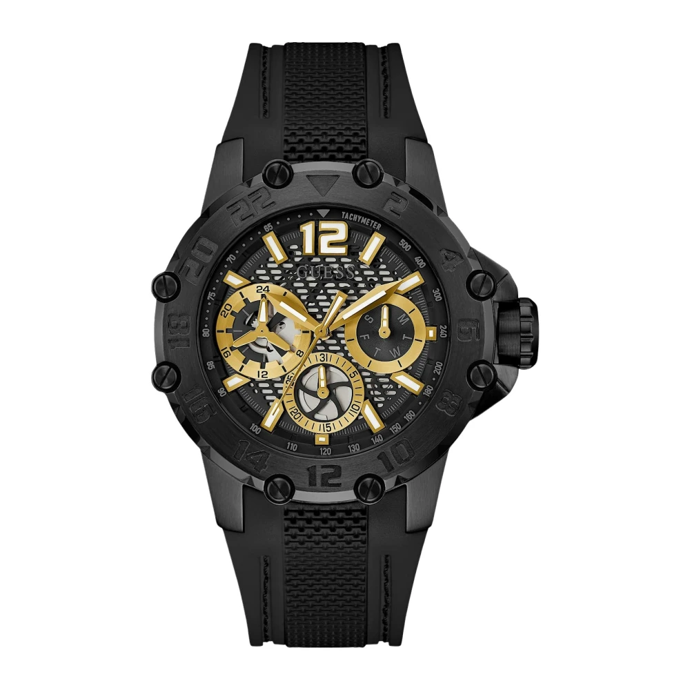 Guess Women's Black Watches, One Size, Contender Multifunction Watch