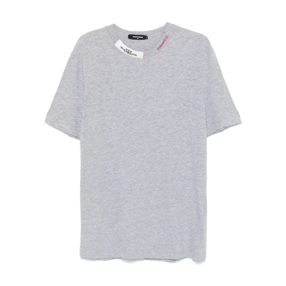 Dsquared2 Grijze T-shirts en Polo's Regular Fit Gray Heren